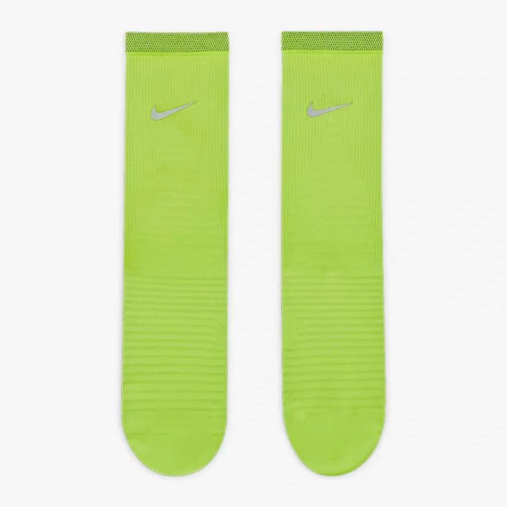 Nike Spark Running Lightweight Crew Socks DA3584-702 Neon Bright Volt reflective